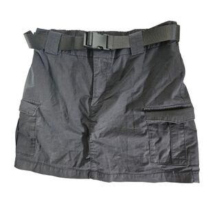 Women's  Cargo Black Mini Skirt